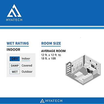 HYATECH 52 Inch Modern Ceiling Fan with Light Remote