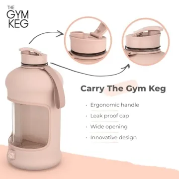Durable 74 oz Gym Keg Sports Water Bottle with Handle