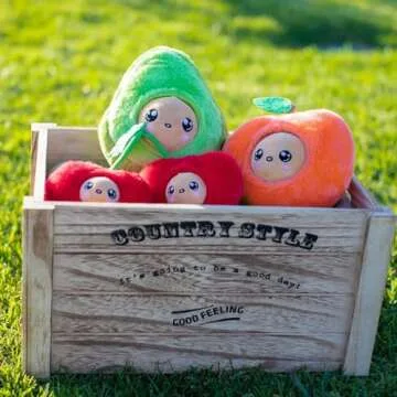 ADORA Soft & Squishy Peach Fruit Plush, Farm Fresh Scented Plush Toy Birthday Gift for Ages 1+ - Peach Pit