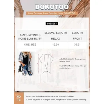 Dokotoo Womens Fashion Female Print Open Front Short Sleeve Kimonos Pom Pom Trim Tassel Split Cardigans Oversized Beach Swimsuit Coverup Swim Bikini Loose Cover up Swimwear Green