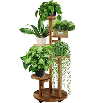 GEEBOBO 5 Tiered Tall Plant Stand for Indoor Use