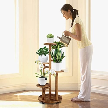 GEEBOBO 5 Tiered Tall Plant Stand for Indoor Use