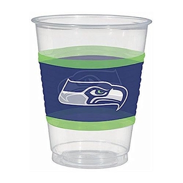 Amscan Seattle Seahawks Party Cups - Ultimate Game Day Essential, 16 Oz, 25 Pack!