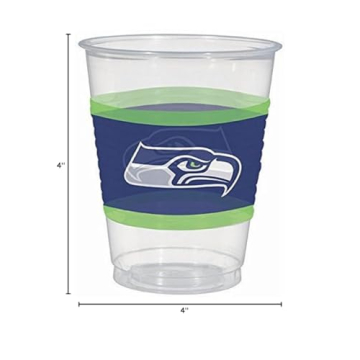 Amscan Seattle Seahawks Party Cups 16 Oz Pack of 25