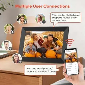 Frameo 10.1 Inch WiFi Digital Picture Frame with 32GB Memory, 1280 x 800 IPS Touch Screen Smart Electronic Photo Frame, Wall Mountable, Auto-Rotate, Share Photos/Videos Via Frameo App from Anywhere