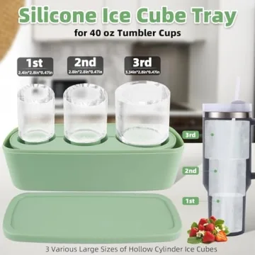 Tcamp Silicone Ice Cube Tray for Stanley Cups and Tumblers
