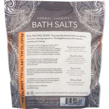 Soothing Touch Deep Sleep Bath Salts Balancing Soak Clove Sandalwood & Ylang, 32 Oz