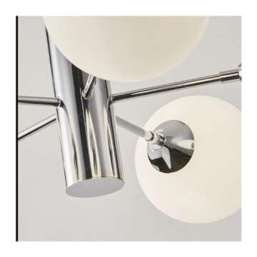 AaYka Modern LED Pendant Light Ceiling Pendant Light Living Room Bedroom Kitchen White Glass Globe Pendant Light Home Decoration Lighting,Chandelier Ceiling Fixtures