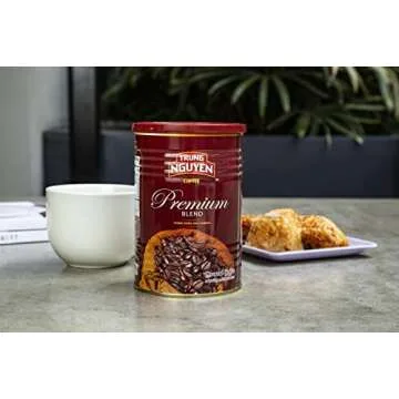 Trung Nguyen — Premium Blend — Roasted Ground Coffee Blend — Strong and Bold — Arabica & Robusta — Chocolate Flavor — Vietnamese Coffee 1 Can (15 oz)