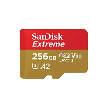 SanDisk 256GB Extreme microSDXC UHS-I Memory Card with Adapter - Fast 190MB/s Speeds