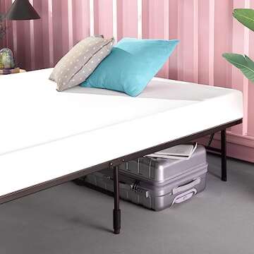 ZINUS SmartBase Tool-Free Assembly Mattress Foundation, 14 Inch Metal Platform Bed Frame, No Box Spr...