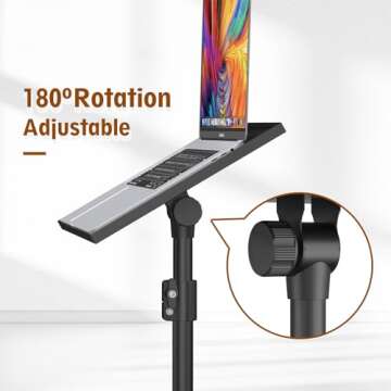 Versatile Projector Stand with Wheels - Adjustable & Portable