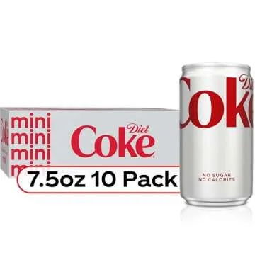 Diet Coke Mini Cans 7.5oz, 10-Pack for Refreshment Anywhere