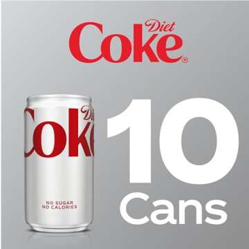 Diet Coke Mini Cans 7.5oz, 10-Pack for Refreshment Anywhere