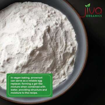 Jiva Organics Organic Arrowroot Flour (Powder) 2 Pound Bag - Raw, Non-GMO, Gluten Free