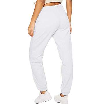 Women's Cinch Bottom Sweatpants Pockets High Waist Sporty Gym Athletic Fit Jogger Pants Lounge Trous...