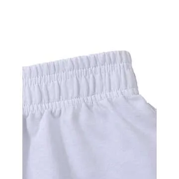 Women's Cinch Bottom Sweatpants Pockets High Waist Sporty Gym Athletic Fit Jogger Pants Lounge Trousers(A-a-White, M)