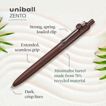 uni-ball Zento Gel Ink Rollerball Pens for Smooth Writing