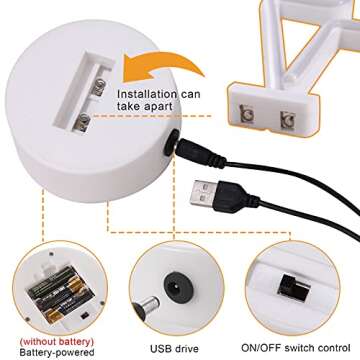 Momkids Warm White Lightning Bolt Neon Lights Led Neon Signs Wall Decorations for Bedroom with Holder Desk Lamp LED Sign USB or Battery Operated Christmas lights for Kids Room Gifts Home Table Decor