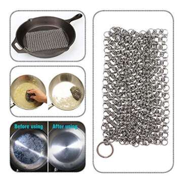 LIVEHITOP 9-Piece Cast Iron Cookware Cleaning Set