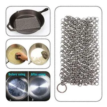 LIVEHITOP 9-Piece Cast Iron Cookware Cleaning Set