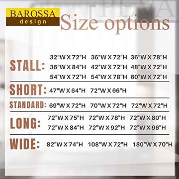 Barossa Design Clawfoot Tub Shower Curtain with 12 Magnets - 36 Metal Hooks Included, 180" W x 70" H Wrap Around, Waterproof PEVA, Metal Grommets - Frosted, 180x70