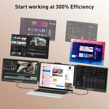 Triple Monitor Laptop Screen Extender for 13-17"