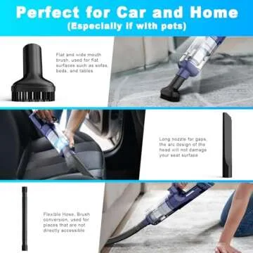 MONOZEL Car Vacuum Portable Cordless Handheld with 15000Pa Suction