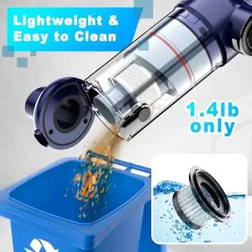 MONOZEL Car Vacuum Portable Cordless Handheld with 15000Pa Suction