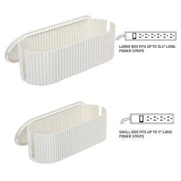 FABROK 2 Pack Cable Management Box for Home and Office