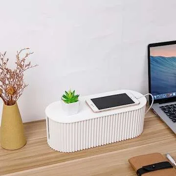 FABROK 2 Pack Cable Management Box for Home and Office