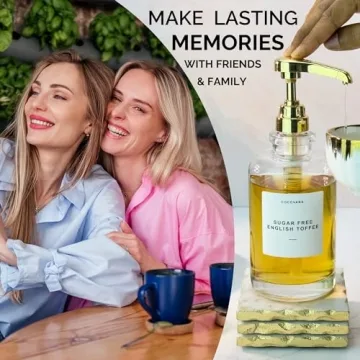 Cocovana Coffee Syrup Dispenser Set with 102 Labels & Aligner