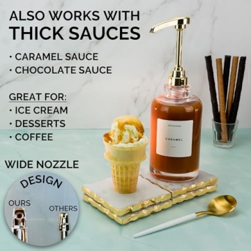 Cocovana Coffee Syrup Dispenser Set with 102 Labels & Aligner