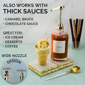 Cocovana Coffee Syrup Dispenser Set with 102 Labels & Aligner