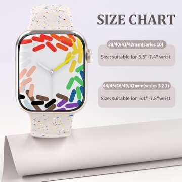 2 Pack Silicone Bands for Kids Apple Watch - Adjustable & Colorful