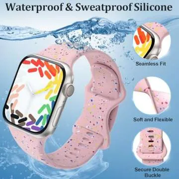 Colorful Silicone Bands for Kids Apple Watch Series 10 9 8 7 6 5 4 3 2 1 SE