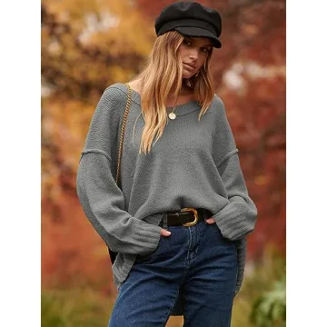 Cozy ANRABESS Women's Oversized Sweater for Fall