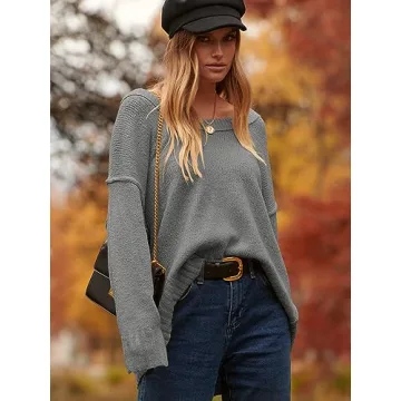 Cozy ANRABESS Women's Oversized Sweater for Fall