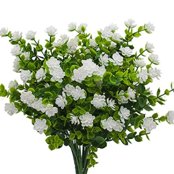 Artificial Flowers - UV Resistant Faux Greenery for Home Garden Decor