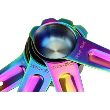 Stylish 9 Piece Stainless Steel Measuring Cup and Spoon Set