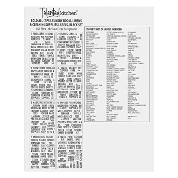 Talented Kitchen 162 PC Laundry Labels for Home Organization