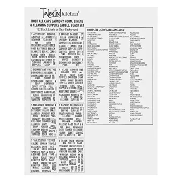 Talented Kitchen 162 PC Laundry Labels for Home Organization