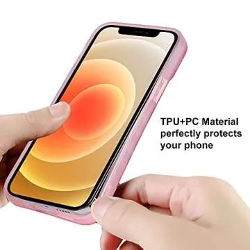 MZELQ Compatible with iPhone 12 Case Pink Strawberry Cute Pattern Soft TPU Case for Girls Women + 1* Screen Protector, Camera Hole Protective Phone Case