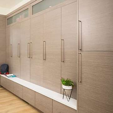 Goo-Ki 6 Pack 7 9/16" Center to Center Warm Champagne Bronze Modern Cabinet Pulls Solid Contemporary Home Improvement Hardware Brushed Drawer Pulls Zinc Alloy Kitchen Handles