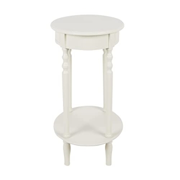 Versatile Antique White Oval Accent Table for Any Room