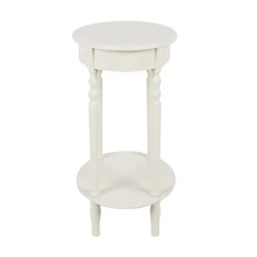 Versatile Antique White Oval Accent Table for Any Room