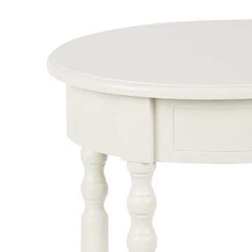 Versatile Antique White Oval Accent Table for Any Room