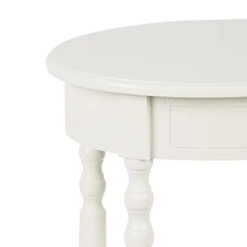 Versatile Antique White Oval Accent Table for Any Room