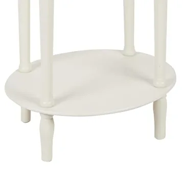 Versatile Antique White Oval Accent Table for Any Room