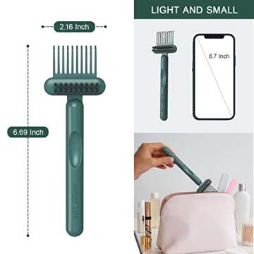 RHOS 2-in-1 Hair Brush Cleaner and Remover Tool - Comb for Removing Hair and Dust, Suitable for Home...